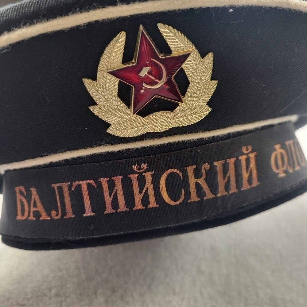 Original Soviet Naval Seaman Cap Circa 1989 Black Size 58 - Picture 5 of 11
